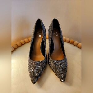 Mix No. 6 Black and Silver Glitter Heels